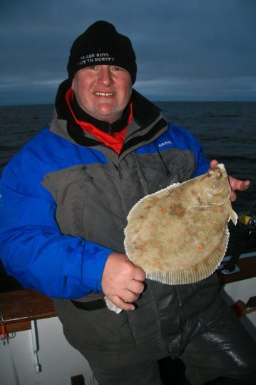 Les McBride with a plaice from Norway