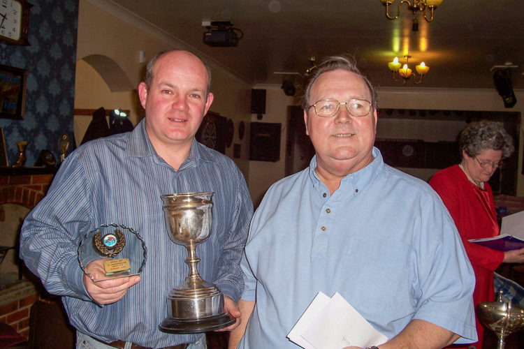 Bev on right presenting trophies
