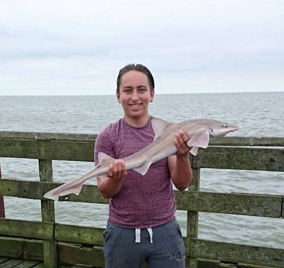 Joshua and his smoothhound
