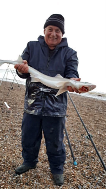 Mark Sessions with his 5lb 3oz smooth-hound