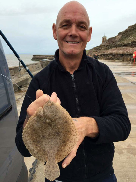 Darren Evans with his turbot