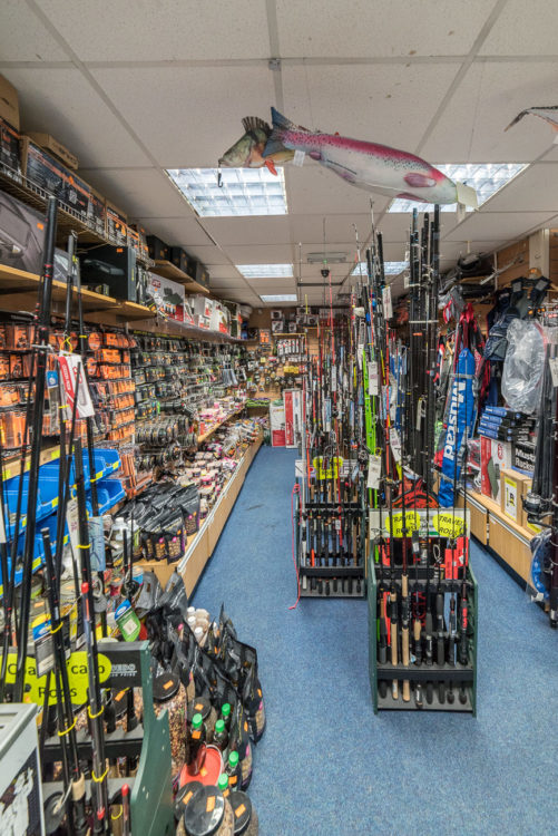 Weymouth Angling Centre rods and carp section