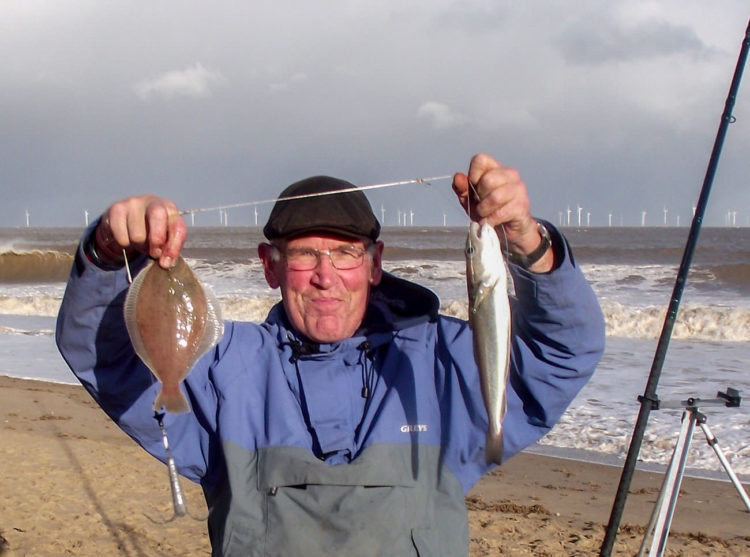 Third placed Chas Tibble with a whiting and dab double