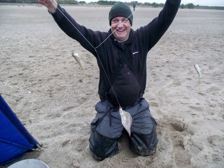 Ian Nelson with a dab and weever triple shot