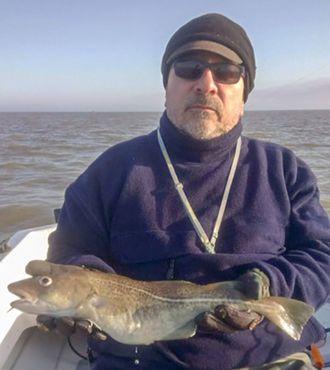 Alan Tipple with a typical size codling