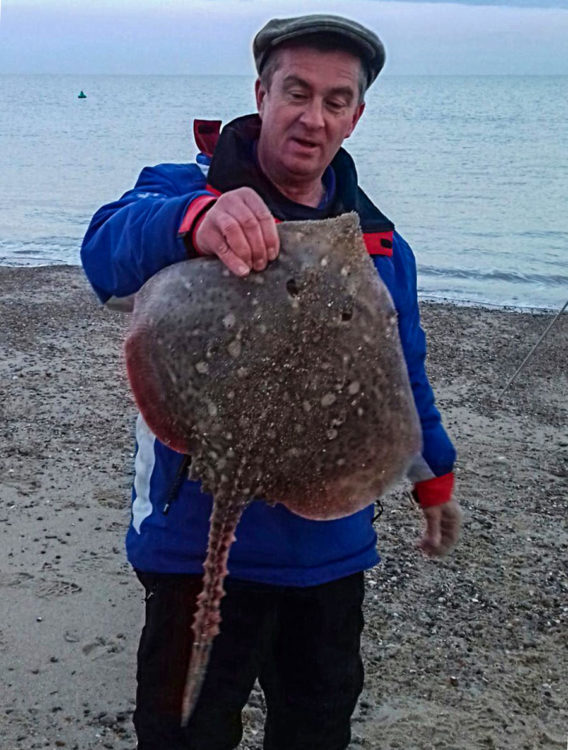 Mark Oxley with his 7lb thornback ray