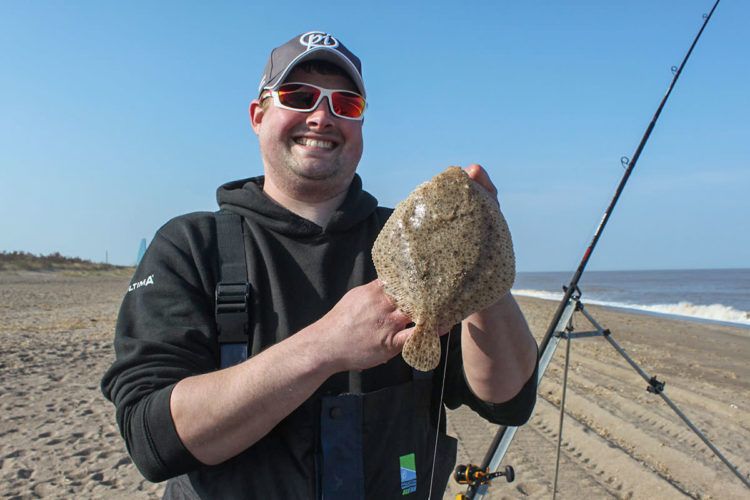 Match winner Dan Jackson with his turbot