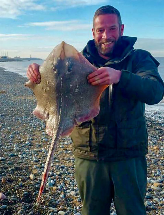 Lee Baxter with his first thornback ray
