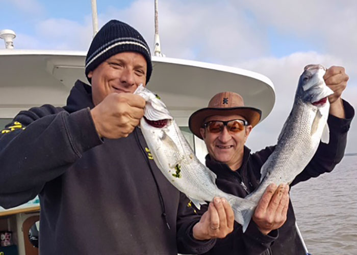 Benny Keeble and Luke Harper fished out towards the wind farm