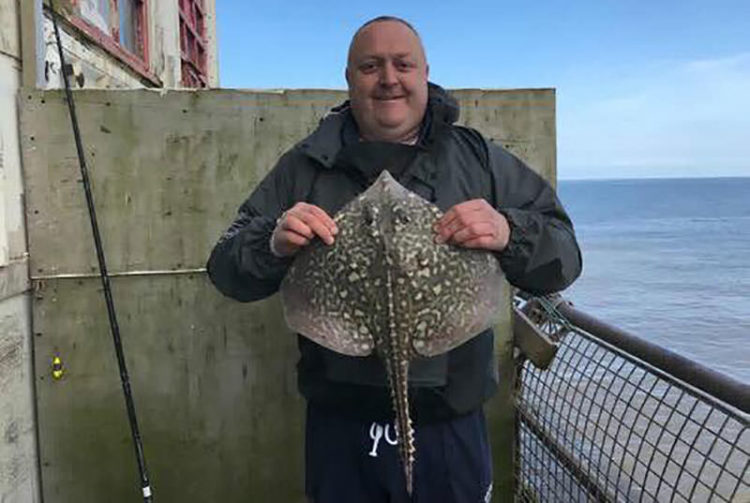 Anthony Gouldthorpe with his first ever ray