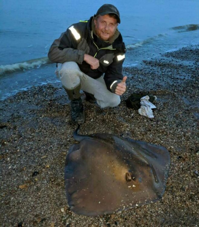 Matt Clark with his 53lb stingray