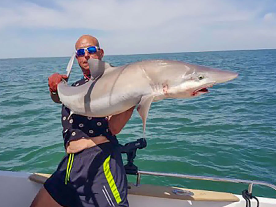 Darren Hutchinson with his 47lb tope