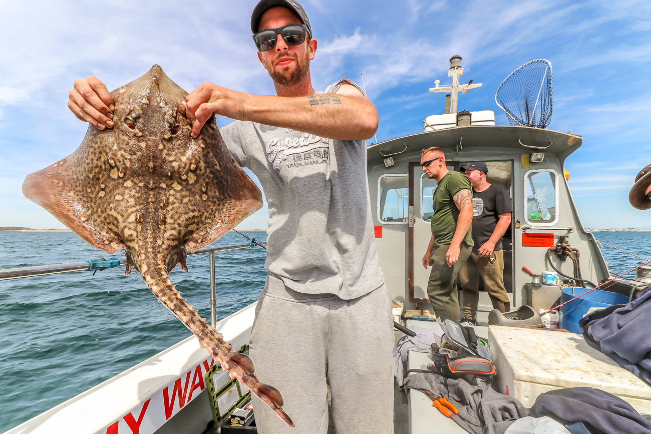 Martin Bailey with a thornback ray