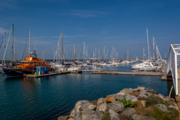 The marina before storm Emma hit