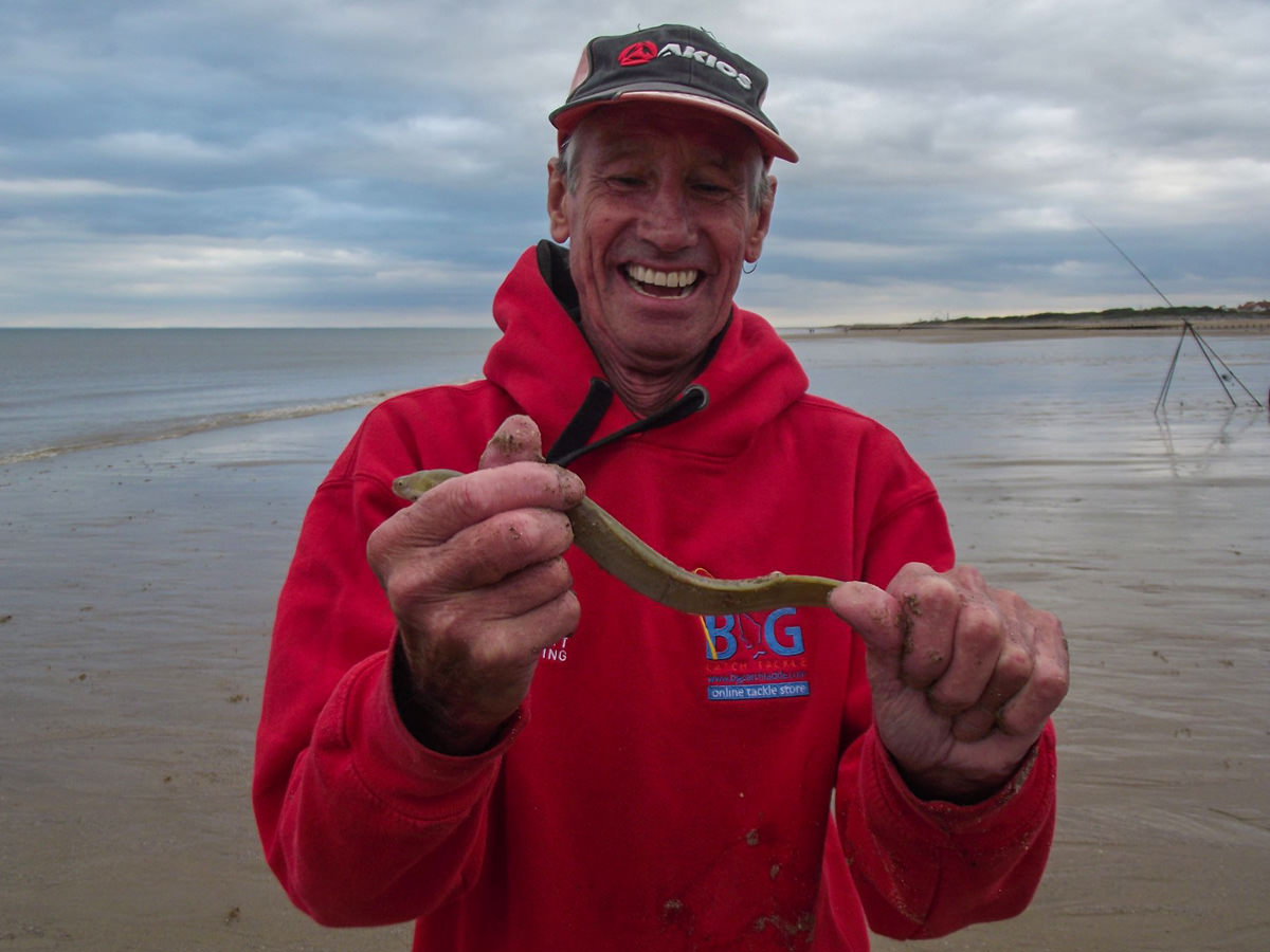 Bob Foster with one of his silver eels
