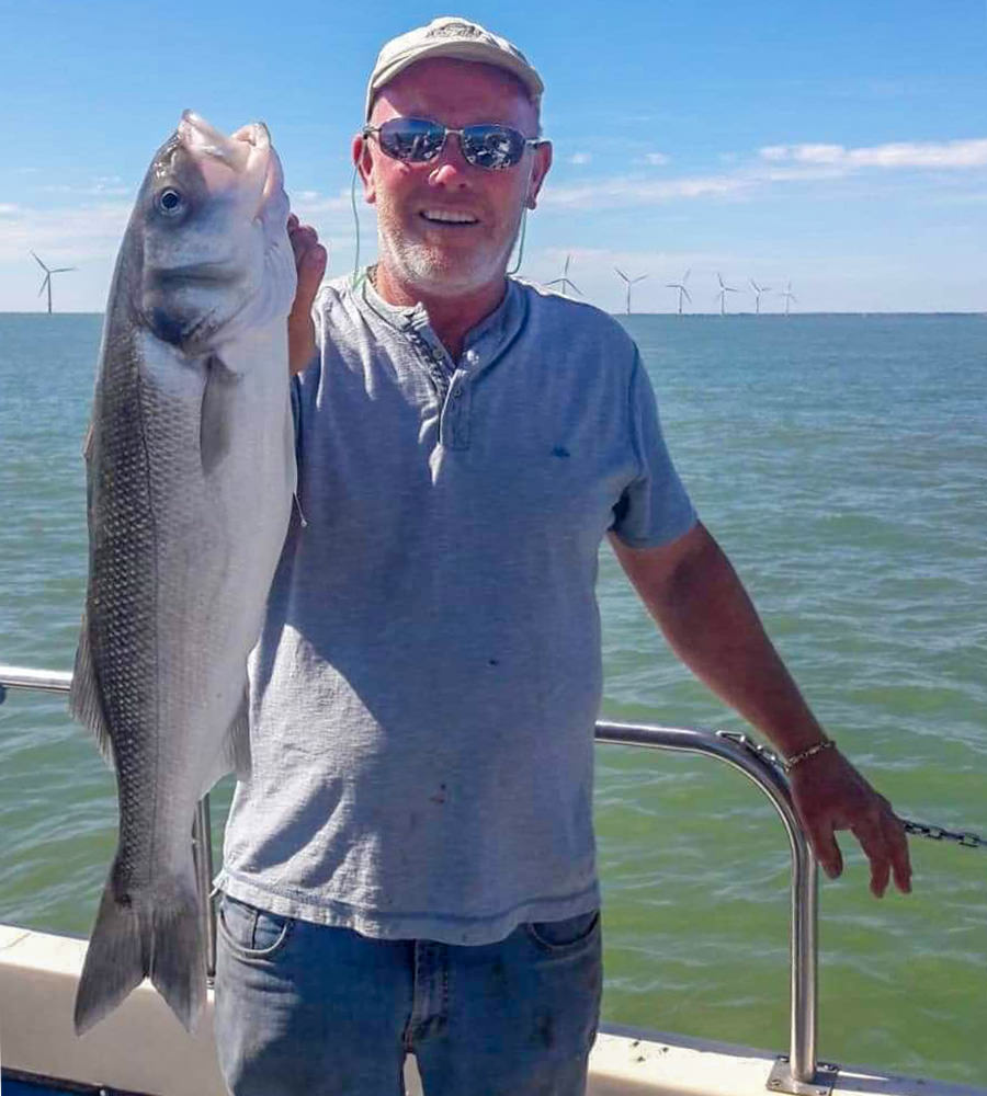 Chris Mole with a bass