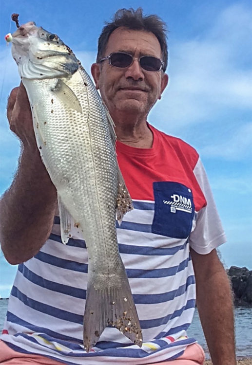 John Popplewell with a Jaywick bass