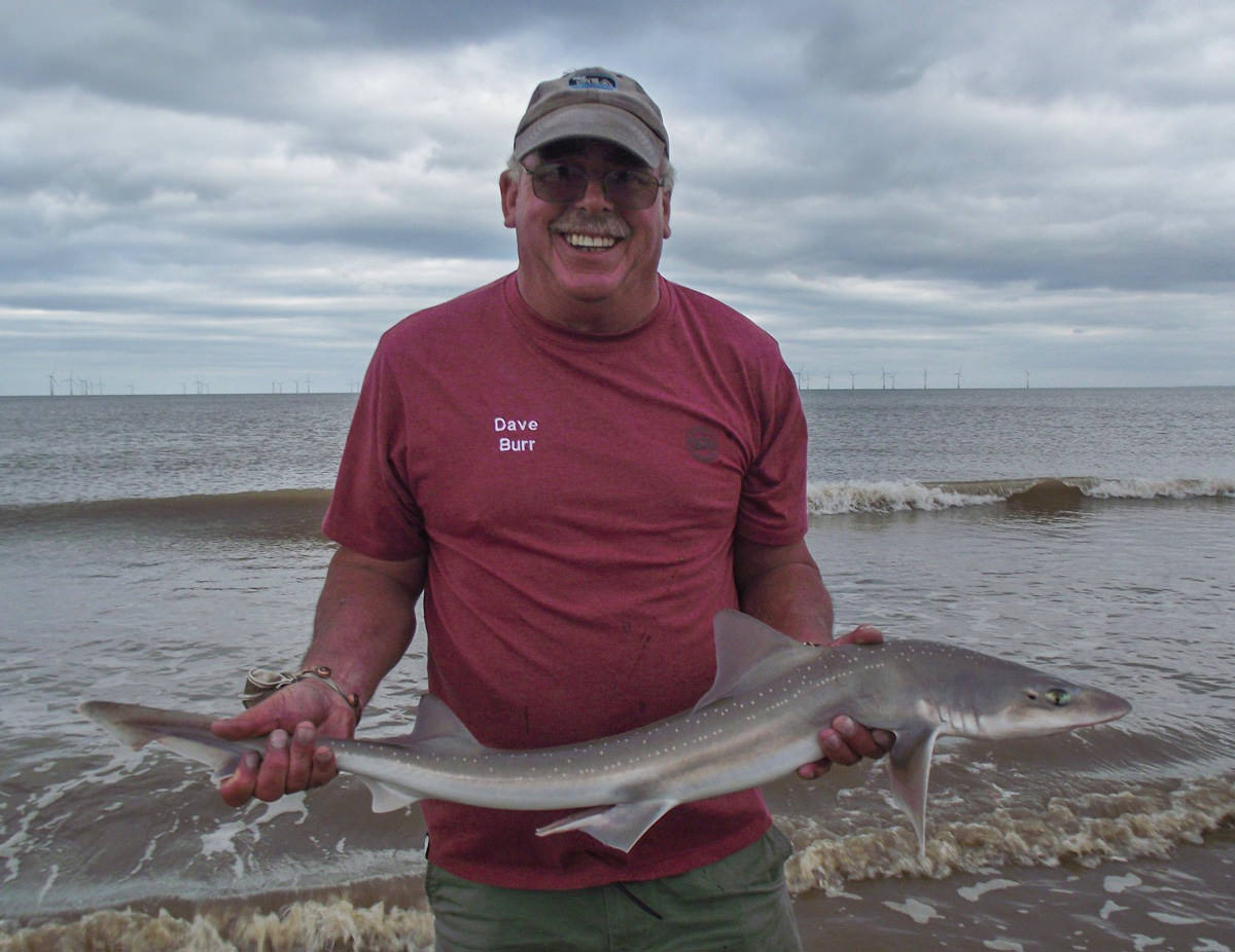 Third placed Dave Burr with yet another hound