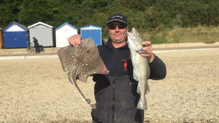 Neil Cocks with a thornback ray and a codling