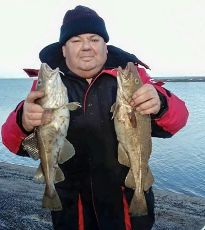 Alex Garden with his pair of codling
