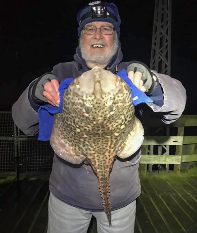 Bill Paquette with his 4lb 13oz thornback ray 