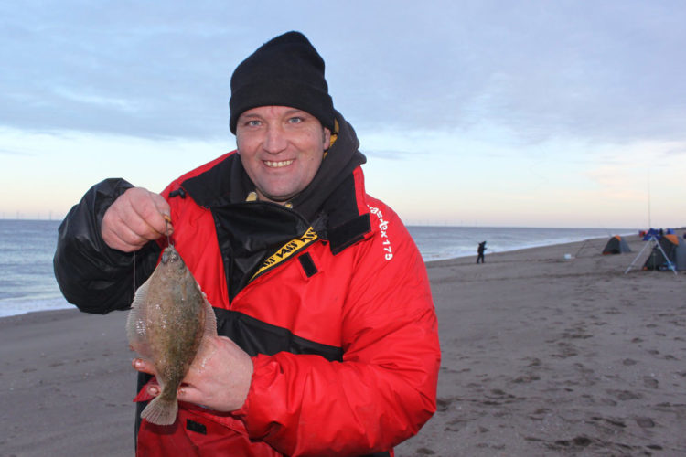 Flounder whisperer Gary Collins with a nice dab