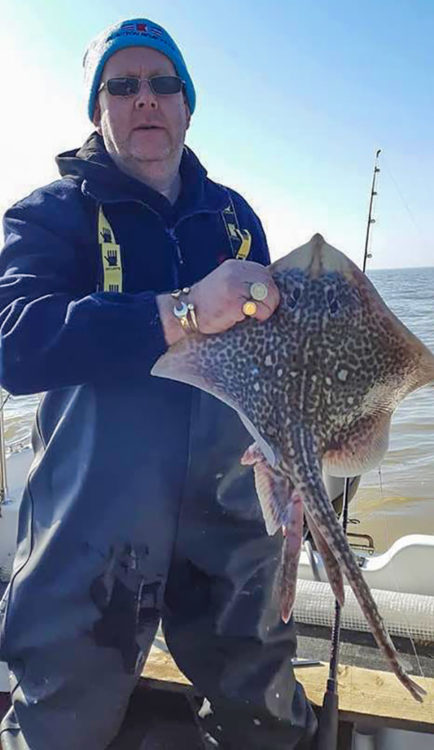 Kevin Scrivener with his thornback ray
