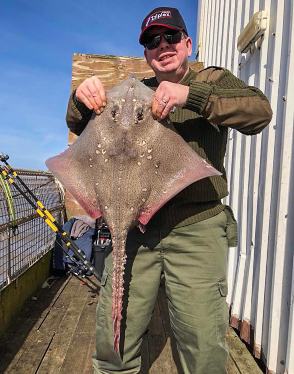 Allan Cordwell with his ray