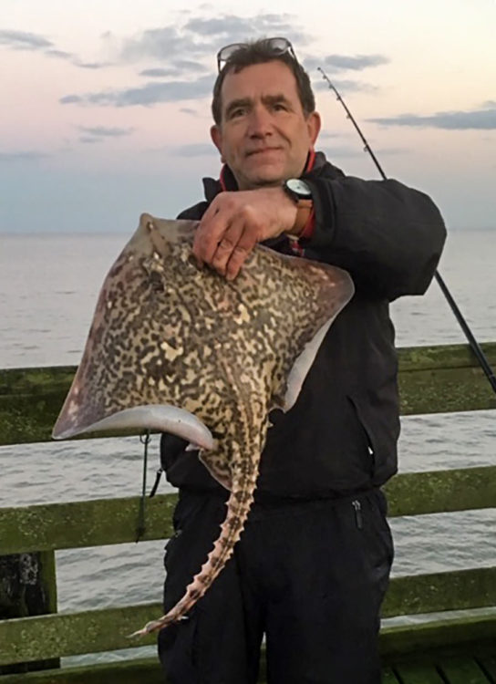 The Author, John Popplewell with a ray