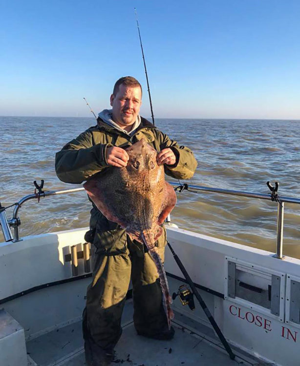 Paul Elvin with his 15lb.5oz thornback ray