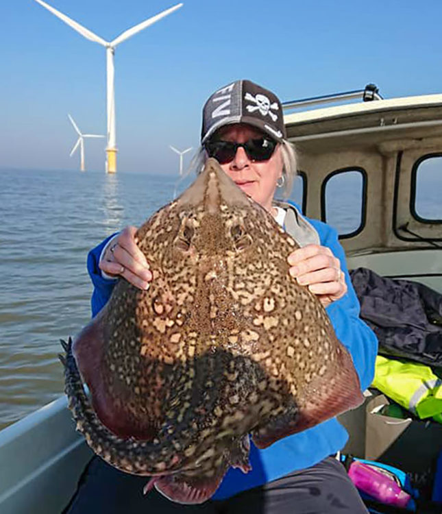 Sandie Davis and landed this thornback ray