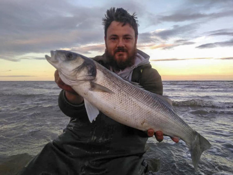 Ben Scammell caught five bass with this one weighing in at 6lb 3oz
