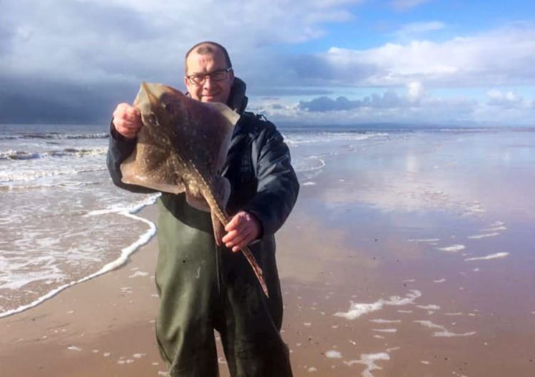 Dave Brown with a thornback ray