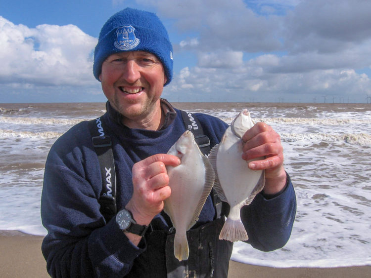 Match winner Adie Cooper with his first cast double shot