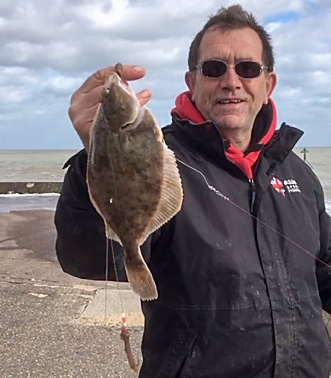 The author John with one of his flounder