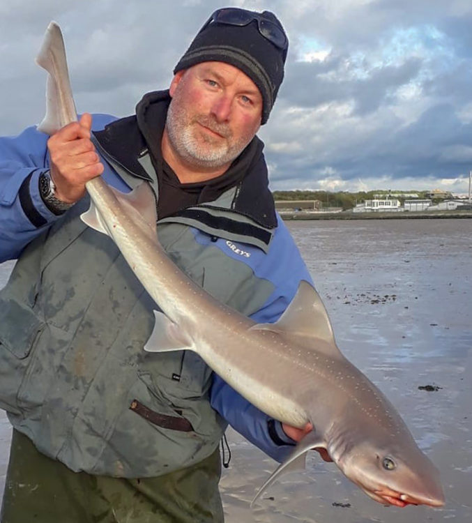 Matt James using fresh peeler crab