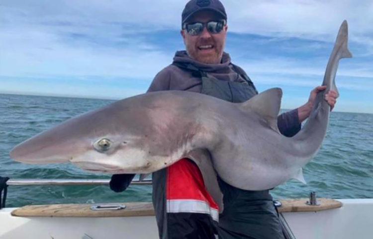 Kevin Redman with a 53lb tope