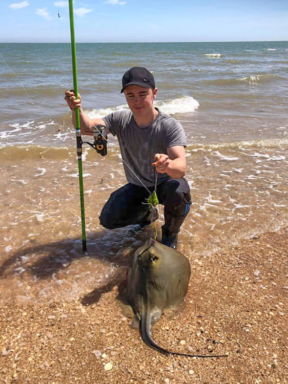oliver with his stingray