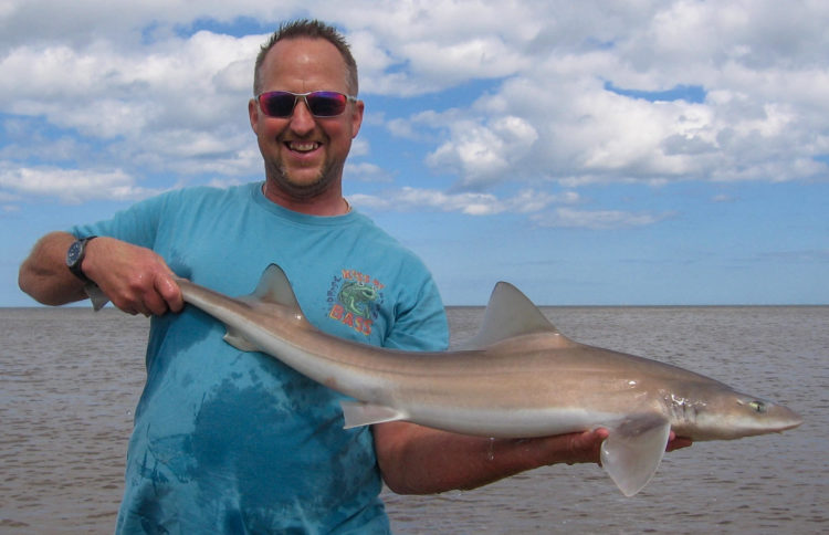 Adie with a superb 109cm female hound, which weighed in at 12lb 5oz