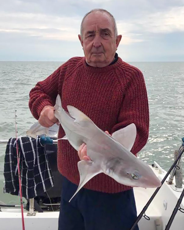 Peter Bird with a hound