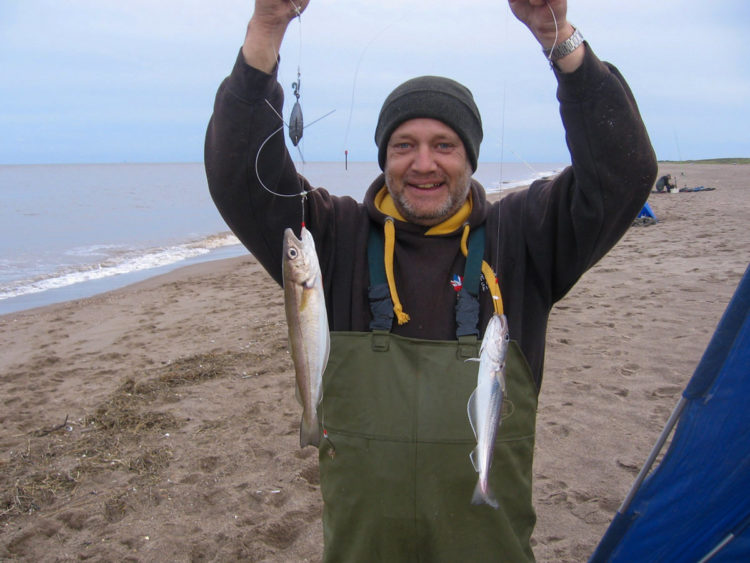 Third placed Ian Nelson with a whiting double