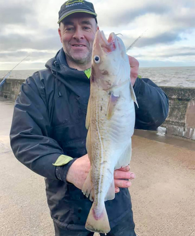 Steven Trish with his cod