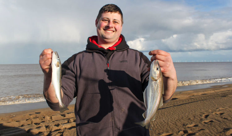 Second placed Daniel Jackson with a doubls shot of nice whiting