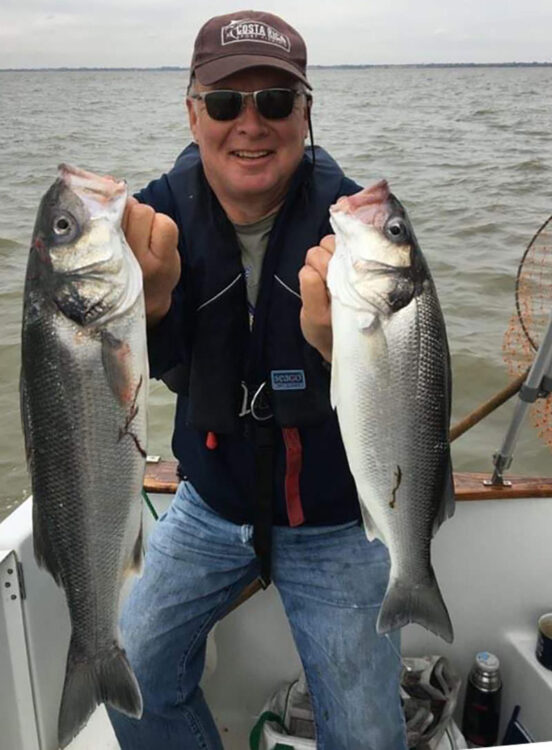 Neil Marples caught this brace of bass