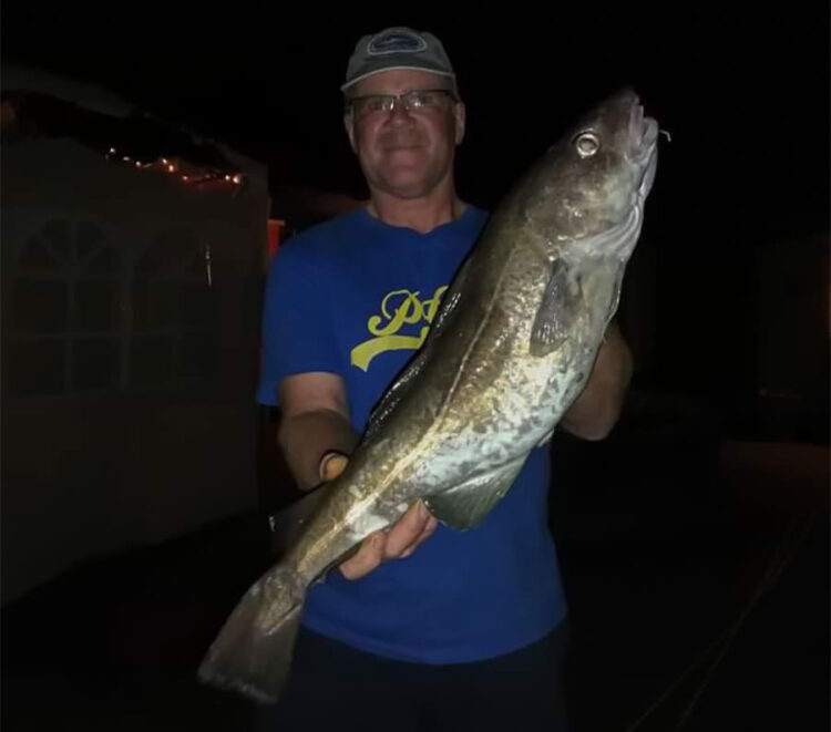 Wayne Forshaw with his cod