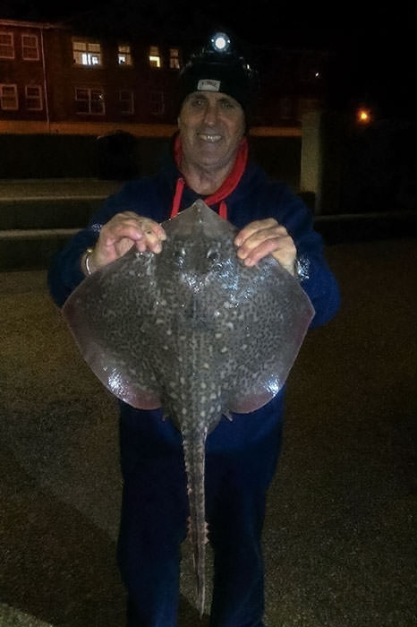 Steven Prior with his thornback ray