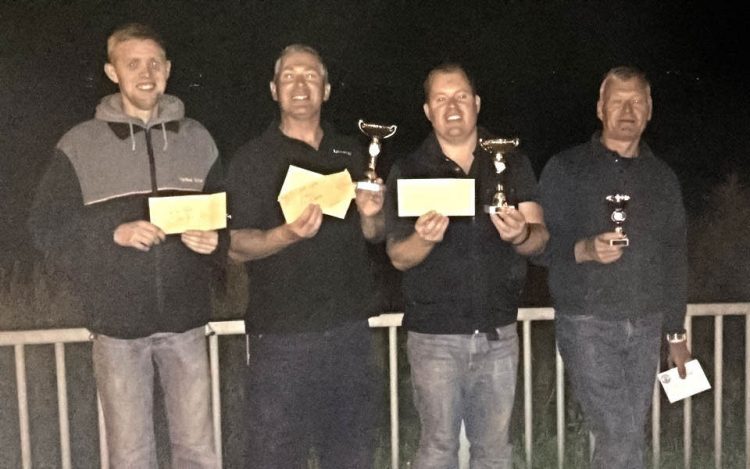 Winners of the Walton Sea Angling Club beach finals, from left to right James Everett, Craig Buy, Rob Tuck and Richard Burt