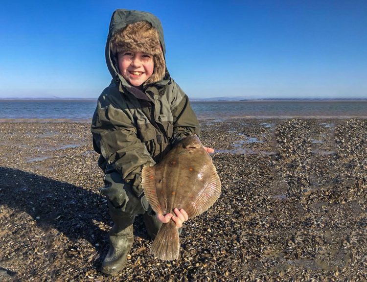 Luke with the best of his dozen plaice