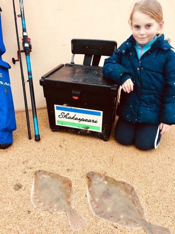Amy with her plaice