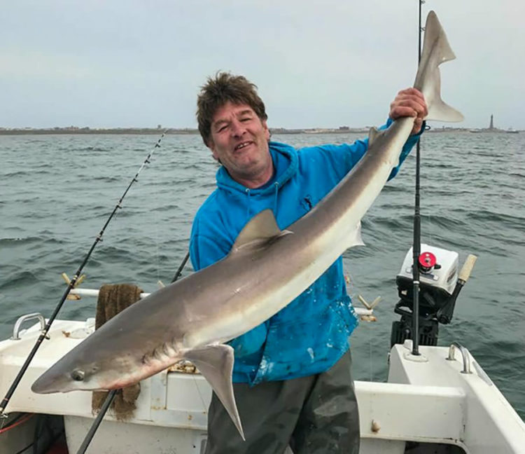 Tony Humphries with his 30lb tope